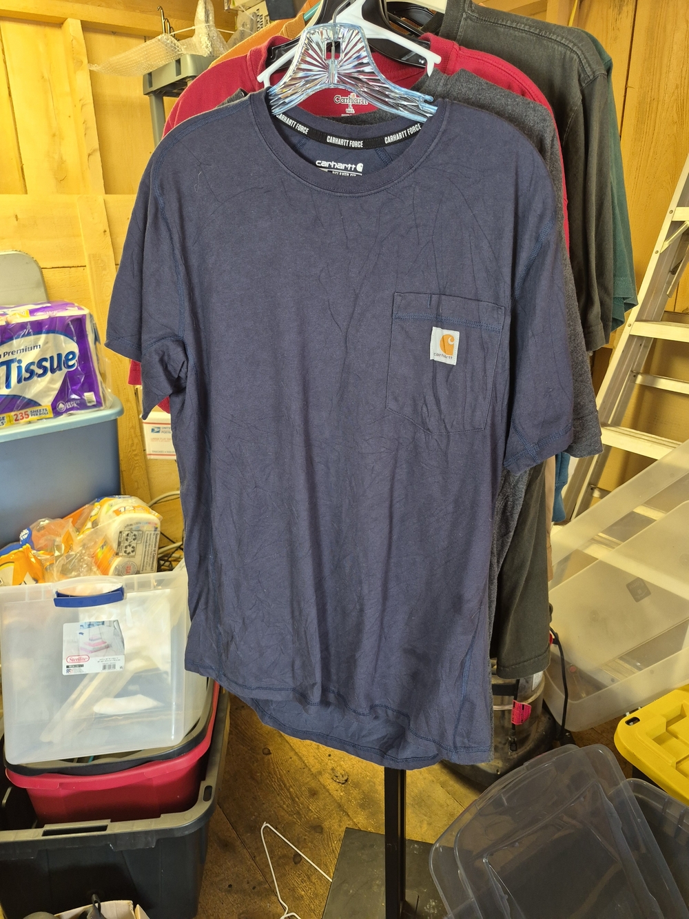 Carhartt Men's Dark Navy Pocket Short-Sleeve Tee Bin 51